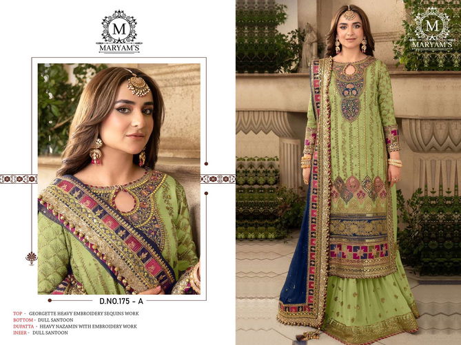 Maryams 175 Embroidery Georgette Pakistani Suits Wholesale Price In Surat
